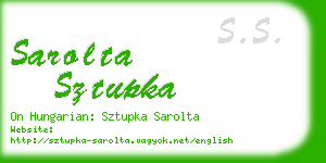 sarolta sztupka business card